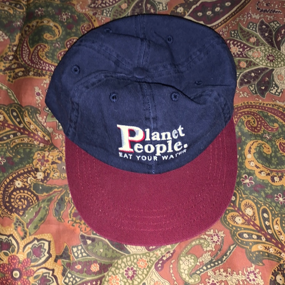 6 panel polo style hat eat your water